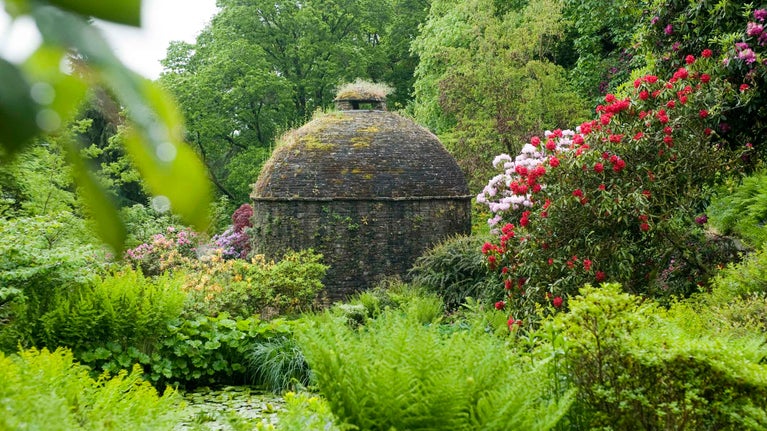 The dovecote in the garden at Cotehele, Cornwall